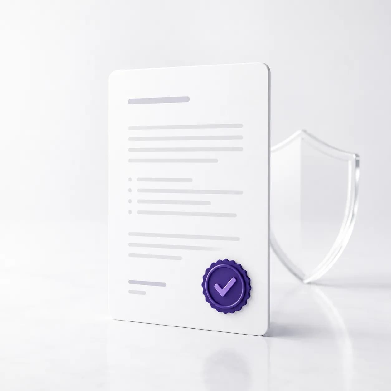 Shopping bags with floating price tags, discount labels and check marks on a soft background.