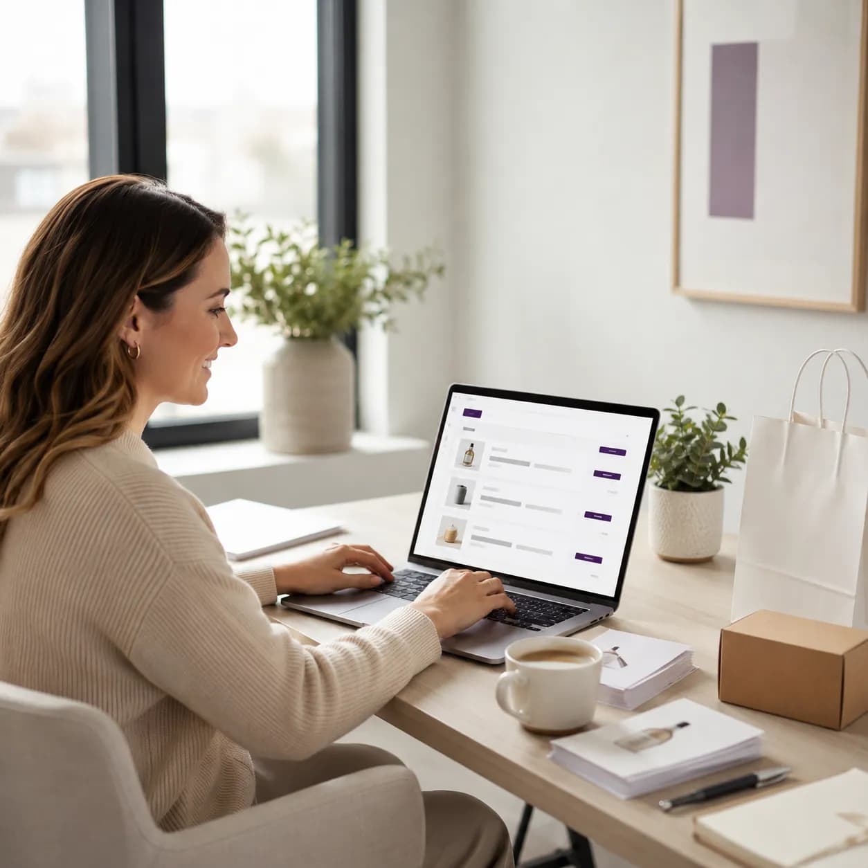 Woman comparing prices on Compare A Price