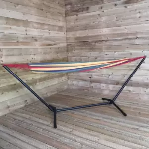 200mm Freestanding Hammock with Metal Stand Multicolour for Outdoor or Indoor Use