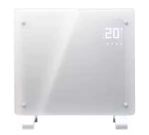 Devola Designer 1kW WiFi Compatible Glass Panel Heater , LOT 20 Compliant, White - DVPW1000WH