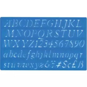 20mm Italic Lettering Stencil - Major Brushes