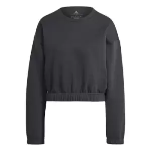 adidas Cropped Sweater Womens - Black