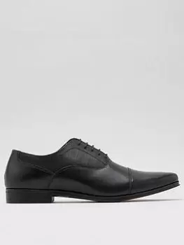 Burton Menswear London Burton Leather Toe Cap Oxford Shoes, Black, Size 12, Men