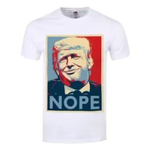Grindstore Mens Donald Trump Nope T-Shirt (3XL) (White)