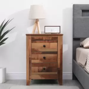 Hmd Furniture - Wooden Bedside Tables Set,Nightstand with 3 Drawers,Bedroom Furniture,45x40.5x62cm(WxDxH) - Same as picture.