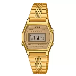 Casio Collection Quartz Gold Dial Gold PVD Stainless Steel Bracelet Unisex Watch LA690WEGA-9EF