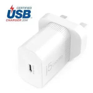 j5create JUP1420-FN 20W PD USB-C Wall Charger