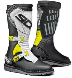 Sidi Trial Zero.2 Motocross Boots Black White Yellow