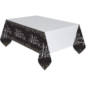 Amscan Happy Birthday Table Cover (Glittery Gold)
