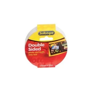 Sellotape Double Sided Tape 25mm x 33m Pack of 6 Rolls