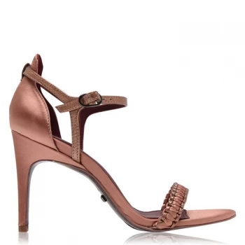 Reiss Linette Strap Heeled Sandals - Gold Metalic
