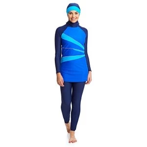 Zoggs Hydrolife Aqua Reef Modesty Swimsuit Blue 36"