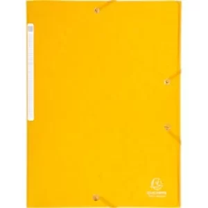 Exacompta 3 Flap Folder 17106H A4 Yellow 425gsm Pressboard 24x32cm Pack of 25