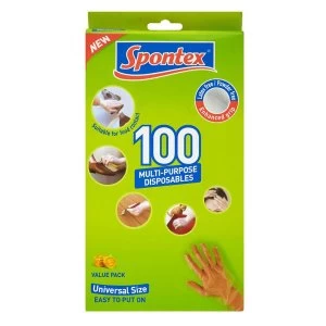 Spontex Multipurpose Disposable Gloves - 100 Pack