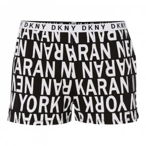 DKNY AOP Logo Shorts - 019 BLACKPRT