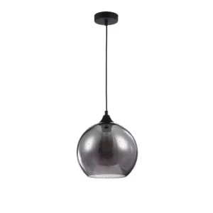 Bergen Dome Ceiling Pendant Lamp Black, 1 Light, E27