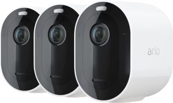 Arlo Pro 4 Wireless Spotlight Security Camera - White (3 Pack)