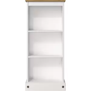 Home Furniture Ideas - Corona White low narrow bookcase