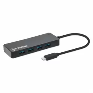 Manhattan USB-C Dock/Hub Ports (x7): USB-A (x7) 5 Gbps (USB 3.2 Gen1 aka USB 3.0) External Power Supply Not Needed Cable 15cm SuperSpeed USB Black Thr
