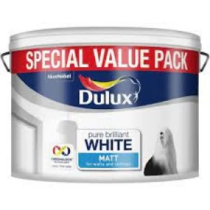 Dulux Pure Brilliant White Matt Emulsion Paint 7.5L