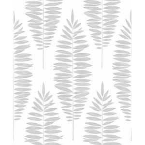 Boutique Lucia White/Silver Decorative Wallpaper - 10m