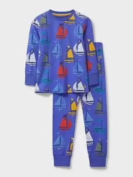Crew Clothing Boys Boat Pyjama Set - Blue Size 9-10 Years