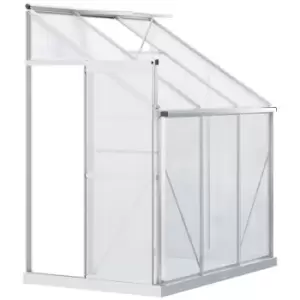 Outsunny 6x4ft Walk-In Lean To Greenhouse - Silver