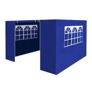 Dellonda Premium Gazebo/Marquee Side Walls/Doors/Windows Fits 3 x 3m Blue DG147