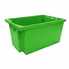 Slingsby Solid Slide StackNesting Container 600X400X300mm Green 382967