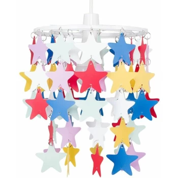 ChildrenS Bedroom / Multi Coloured Stars Ceiling Pendant Light Shade