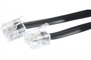 10m RJ11 Black Telephone Cable