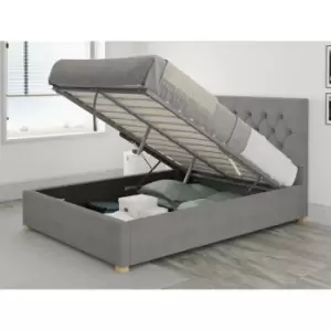 Olivier Ottoman Upholstered Bed, Eire Linen, Grey - Ottoman Bed Size Superking (180x200)