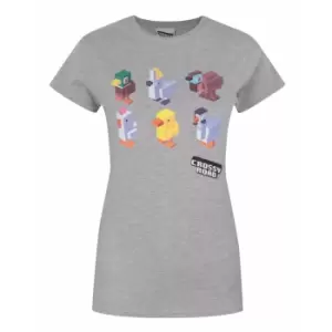 Crossy Road Womens/Ladies Official Character Design T-Shirt (XXL) (Light Grey)