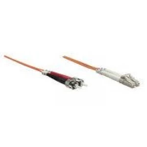 Intellinet Fibre Optic Patch Cable Duplex Multimode LC/ST 62.5/125 m OM1 2m LSZH Orange Fiber Lifetime Warranty