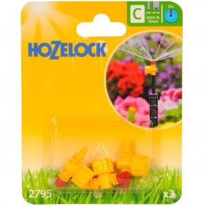 Hozelock CLASSIC MICRO 360° Adjustable Microjet 5/32" / 4mm Pack of 3