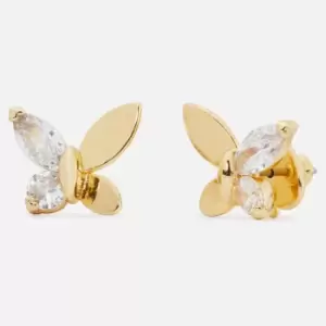 Kate Spade New York Womens Butterfly Studs - Clear/Gold