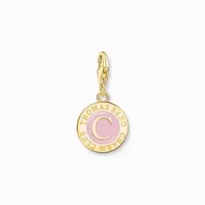 Charmista Pink Sterling Silver Gold Plated Enamel Coin Charm 2097-427-9
