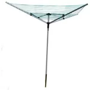 JVL - 3 Arm Powder Coated Steel Rotary Airer, 45 Metres