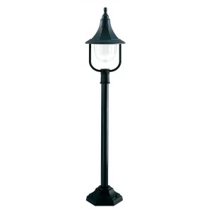 1 Light Outdoor Pillar Lamp Black Polycarbonate IP44, E27