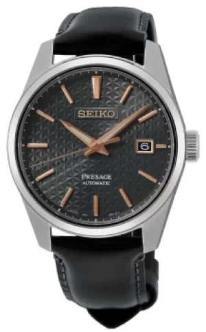 Seiko SPB231J1 Presage Sharp Edged Series Leather Strap Watch
