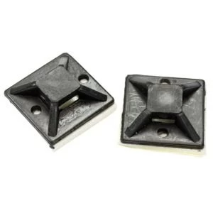 BQ Black 25mm Cable Mounts Pack of 20