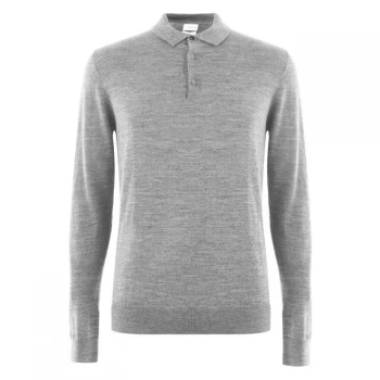 Linea Thames Long Sleeve Polo Shirt - Grey