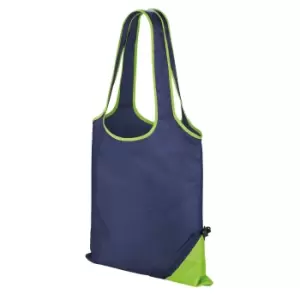 Result Core Compact Shopping Bag (Pack of 2) (One Size) (Navy/Lime)