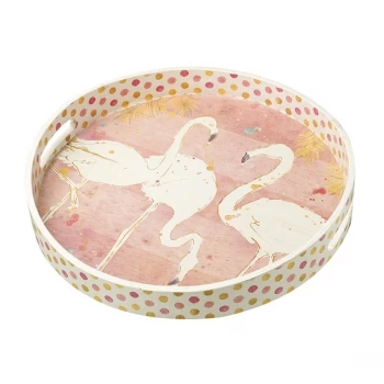 Flamingo Round Tray By Heaven Sends