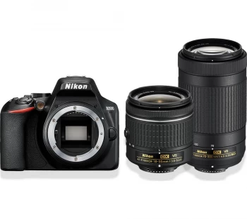 NIKON D3500 DSLR Camera with AF-P DX NIKKOR 18-55mm f/3.5-5.6G VR & 70-300 mm f/4.5-6.3G ED VR Lens