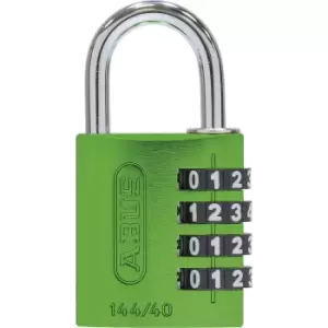 ABUS Combination lock, aluminium, 144/40 lock tag, pack of 6, green