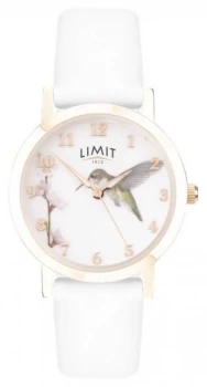 Limit Ladies Secret Garden White Leather Strap Watch