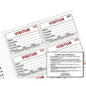 Identibadge Visitors Book Refill Pack of 100 IBRSYS