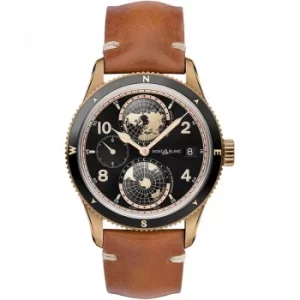 Mens Mont Blanc 1858 Geosphere World Timer Bronze Limited Edition Automatic Watch