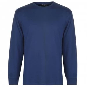 PERRY ELLIS Perry Logo Long Sleeve T Shirt - Blue
